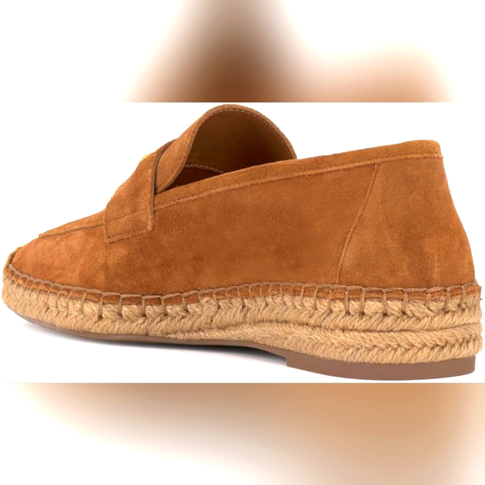 Vince Camuto Women's Suede Tailored Golden Walnut Loafer Espadrille Shoes Size 6 - Picture 6 of 10